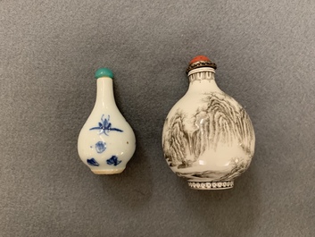 Seize tabati&egrave;res en porcelaine de Chine, 19/20&egrave;me