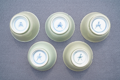 A varied collection of Chinese blue and white wares, Kangxi