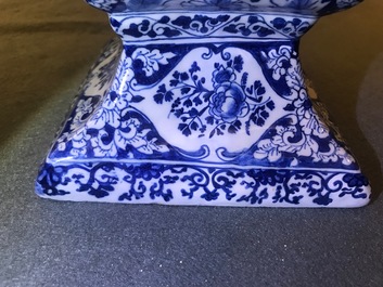 A large Dutch Delft blue and white obelisk, 17/18th C.