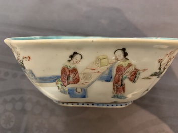 Nine Chinese famille rose bowls, 19th C.