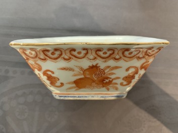 Neuf bols en porcelaine de Chine famille rose, 19&egrave;me