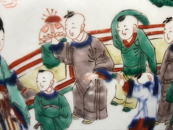 Een Chinese wucai dekselvaas met spelende jongens, Transitie periode