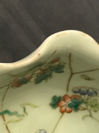 Six Chinese celadon bowls and a pair of bowls on stands for the Peranakan or Straits market, 19th C.