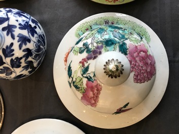 Dix couvercles en porcelaine de Chine, 18&egrave;me et apr&egrave;s