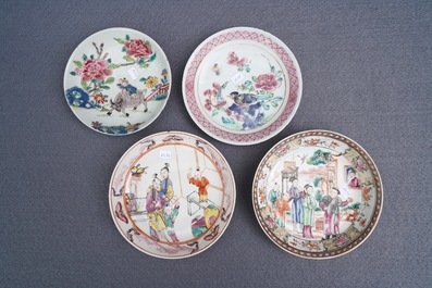 Een fraaie collectie Chinees blauwwit en famille rose porselein, Kangxi/Qianlong