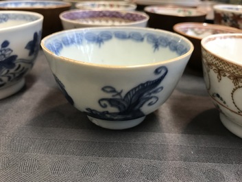 A collection of 23 cups and 33 saucers in Chinese and Japanese porcelain, 18/19th C.
