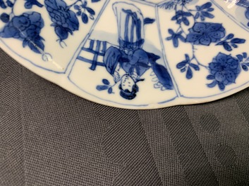 Une collection vari&eacute;e en porcelaine de Chine bleu et blanc, Kangxi