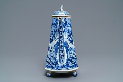 A rare Chinese blue and white 'Europa and the bull' coffee pot, Kangxi