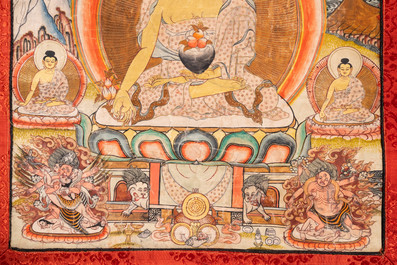 Une collection de cinq thangkas, Tibet, 19/20&egrave;me