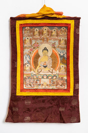 Une collection de cinq thangkas, Tibet, 19/20&egrave;me