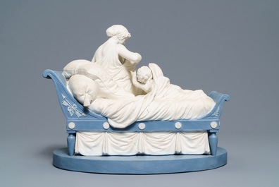 A biscuit group inscribed 'L'insomnie', S&egrave;vres, France, early 19th C.