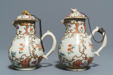 A Chinese famille rose and gilt part tea service, Qianlong