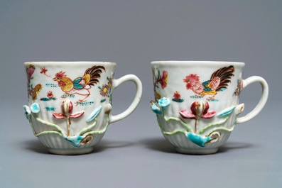 A collection of Chinese famille rose cups and saucers, Yongzheng/Qianlong