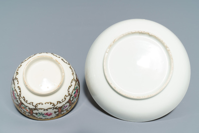 A Chinese famille rose and gilt part tea service, Qianlong