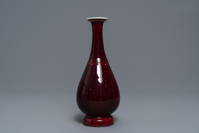 A Chinese pear-shaped 'langyao' vase, 19th C.