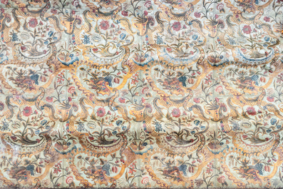 Two panels of embossed and gilded 'Cordoba' leather wallpaper, The Low Countries, 17/18th C.