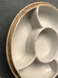 Une bo&icirc;te couverte et un r&eacute;chaud en porcelaine de Chine qianjiang cai, 19/20&egrave;me