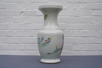 Un vase en porcelaine de Chine famille rose &agrave; d&eacute;cor des 'Sept sages dans la for&ecirc;t de bambou', Yongzheng