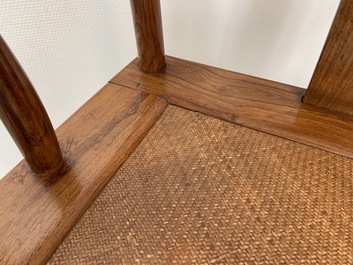 A pair of Chinese huanghuali wood chairs, Republic, 20th C.