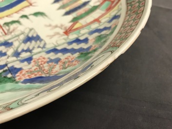 Un plat en porcelaine de Chine famille verte, Kangxi