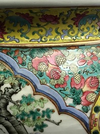 A pair of reticulated Chinese famille rose garden seats, 19th C.