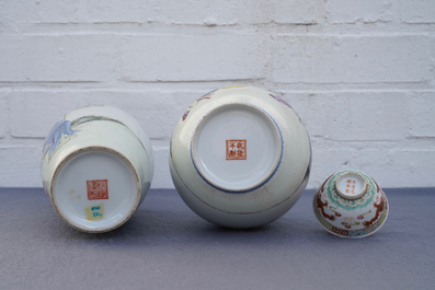 A varied collection of Chinese porcelain, Qing and Republic, 19/20th C.