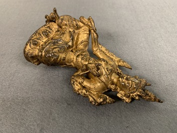 Une figure d'une Tara Verte en bronze dor&eacute;, Sino-Tibet, 17/18&egrave;me