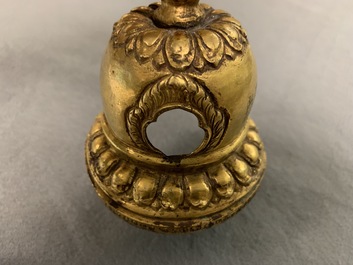 Five bronze votive Buddhist objects, Tibet and Nepal, 18/19th C.