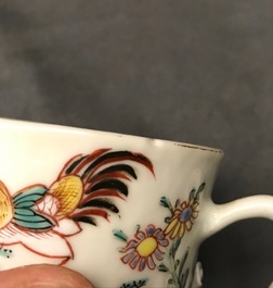 A collection of Chinese famille rose cups and saucers, Yongzheng/Qianlong