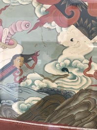 A framed 'Rahula' thangka, Tibet, 19th C.