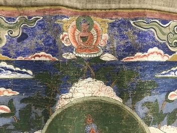 Een thangka met Witte Tara, Tibet, 18/19e eeuw