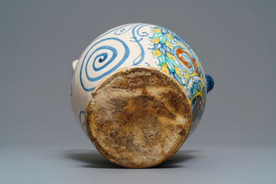 A large Italian maiolica wet drug jar, Deruta, dated 1569