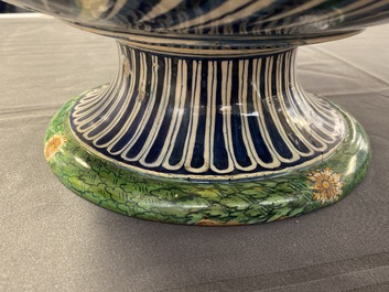 A large Italian maiolica footed bowl with Amor, Montelupo or Caffagiolo, 1st half 16th C.