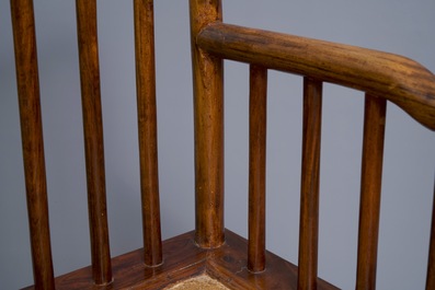 A pair of Chinese huanghuali wood chairs, Republic