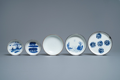 A varied collection of Chinese blue and white Vietnamese market 'Bleu de Hue' wares, 19th C.