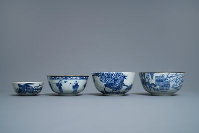 A varied collection of Chinese blue and white Vietnamese market 'Bleu de Hue' wares, 19th C.