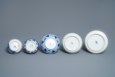 A varied collection of Chinese blue and white Vietnamese market 'Bleu de Hue' wares, 19th C.