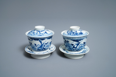 A varied collection of Chinese blue and white Vietnamese market 'Bleu de Hue' wares, 19th C.