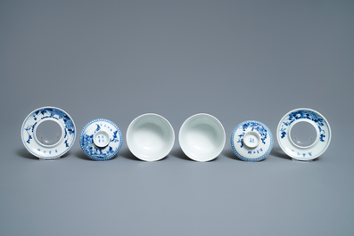 A varied collection of Chinese blue and white Vietnamese market 'Bleu de Hue' wares, 19th C.