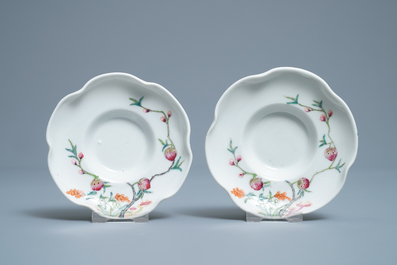 A varied collection of Chinese qianjiang cai, famille rose and blue and white porcelain, 19/20th C.