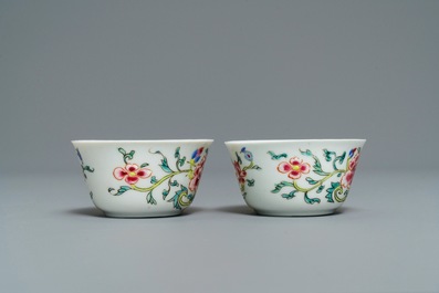 A Chinese famille rose 15-piece tea service with floral design, Qianlong