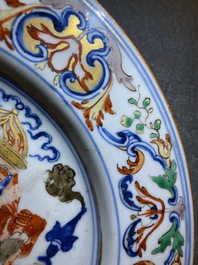 Un plat en porcelaine de Chine verte-Imari pour le march&eacute; portugais aux armes d'Ataide, vers 1720