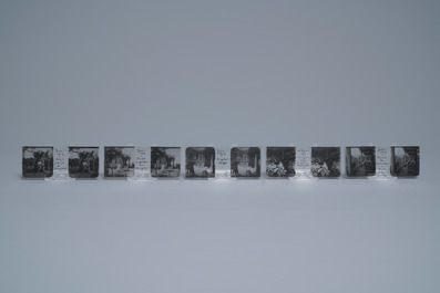 An exceptional collection of Chinese photos on glass plate stereo negatives, early 20th C.