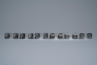 An exceptional collection of Chinese photos on glass plate stereo negatives, early 20th C.