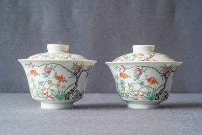 A varied collection of Chinese qianjiang cai, famille rose and blue and white porcelain, 19/20th C.