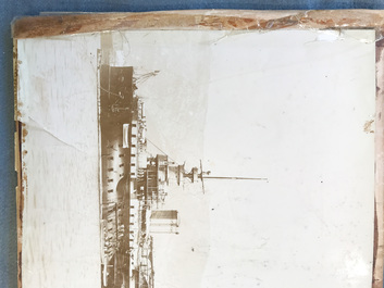 A Chinese album with nine silver gelatin albumen photos of a.o. the Shanghai Bund, dated 1899