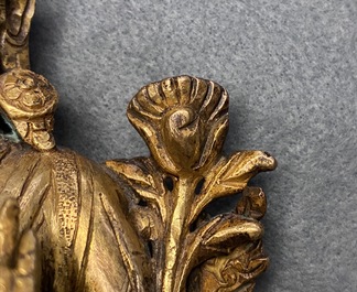 Two gilt bronze models of Tara, Tibet or Mongolia, 17/18th C.