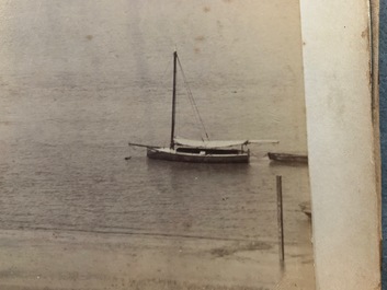 A Chinese album with nine silver gelatin albumen photos of a.o. the Shanghai Bund, dated 1899