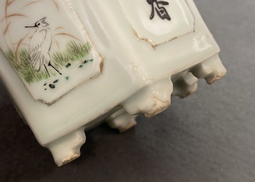 Cinq jardini&egrave;res et quatre assiettes en porcelaine de Chine, 19/20&egrave;me