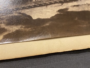 A Chinese album with nine silver gelatin albumen photos of a.o. the Shanghai Bund, dated 1899